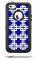 Boxed Royal Blue - Decal Style Vinyl Skin fits Otterbox Defender iPhone 5C Case (CASE SOLD SEPARATELY)