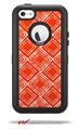 Wavey Red - Decal Style Vinyl Skin fits Otterbox Defender iPhone 5C Case (CASE SOLD SEPARATELY)