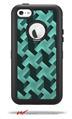 Retro Houndstooth Seafoam Green - Decal Style Vinyl Skin fits Otterbox Defender iPhone 5C Case (CASE SOLD SEPARATELY)