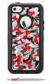 Sexy Girl Silhouette Camo Red - Decal Style Vinyl Skin fits Otterbox Defender iPhone 5C Case (CASE SOLD SEPARATELY)