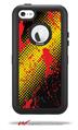 Halftone Splatter Yellow Red - Decal Style Vinyl Skin fits Otterbox Defender iPhone 5C Case (CASE SOLD SEPARATELY)