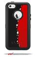 Ripped Colors Black Red - Decal Style Vinyl Skin fits Otterbox Defender iPhone 5C Case (CASE SOLD SEPARATELY)