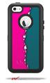 Ripped Colors Hot Pink Seafoam Green - Decal Style Vinyl Skin fits Otterbox Defender iPhone 5C Case (CASE SOLD SEPARATELY)