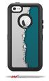 Ripped Colors Gray Seafoam Green - Decal Style Vinyl Skin fits Otterbox Defender iPhone 5C Case (CASE SOLD SEPARATELY)