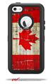 Painted Faded and Cracked Canadian Canada Flag - Decal Style Vinyl Skin fits Otterbox Defender iPhone 5C Case (CASE SOLD SEPARATELY)