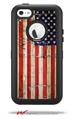 Painted Faded and Cracked USA American Flag - Decal Style Vinyl Skin fits Otterbox Defender iPhone 5C Case (CASE SOLD SEPARATELY)