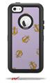 Anchors Away Lavender - Decal Style Vinyl Skin fits Otterbox Defender iPhone 5C Case (CASE SOLD SEPARATELY)