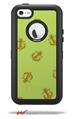 Anchors Away Sage Green - Decal Style Vinyl Skin fits Otterbox Defender iPhone 5C Case (CASE SOLD SEPARATELY)