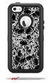 Scattered Skulls Black - Decal Style Vinyl Skin fits Otterbox Defender iPhone 5C Case (CASE SOLD SEPARATELY)