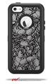 Scattered Skulls Gray - Decal Style Vinyl Skin fits Otterbox Defender iPhone 5C Case (CASE SOLD SEPARATELY)