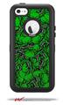 Scattered Skulls Green - Decal Style Vinyl Skin fits Otterbox Defender iPhone 5C Case (CASE SOLD SEPARATELY)