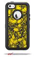 Scattered Skulls Yellow - Decal Style Vinyl Skin fits Otterbox Defender iPhone 5C Case (CASE SOLD SEPARATELY)