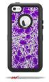 Scattered Skulls Purple - Decal Style Vinyl Skin fits Otterbox Defender iPhone 5C Case (CASE SOLD SEPARATELY)