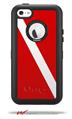 Dive Scuba Flag - Decal Style Vinyl Skin fits Otterbox Defender iPhone 5C Case (CASE SOLD SEPARATELY)