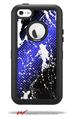 Halftone Splatter White Blue - Decal Style Vinyl Skin fits Otterbox Defender iPhone 5C Case (CASE SOLD SEPARATELY)