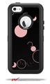 Lots of Dots Pink on Black - Decal Style Vinyl Skin fits Otterbox Defender iPhone 5C Case (CASE SOLD SEPARATELY)