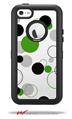 Lots of Dots Green on White - Decal Style Vinyl Skin fits Otterbox Defender iPhone 5C Case (CASE SOLD SEPARATELY)