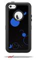 Lots of Dots Blue on Black - Decal Style Vinyl Skin fits Otterbox Defender iPhone 5C Case (CASE SOLD SEPARATELY)