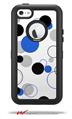 Lots of Dots Blue on White - Decal Style Vinyl Skin fits Otterbox Defender iPhone 5C Case (CASE SOLD SEPARATELY)
