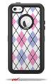 Argyle Pink and Blue - Decal Style Vinyl Skin fits Otterbox Defender iPhone 5C Case (CASE SOLD SEPARATELY)