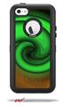 Alecias Swirl 01 Green - Decal Style Vinyl Skin fits Otterbox Defender iPhone 5C Case (CASE SOLD SEPARATELY)