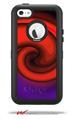 Alecias Swirl 01 Red - Decal Style Vinyl Skin fits Otterbox Defender iPhone 5C Case (CASE SOLD SEPARATELY)
