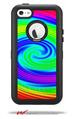 Rainbow Swirl - Decal Style Vinyl Skin fits Otterbox Defender iPhone 5C Case (CASE SOLD SEPARATELY)