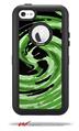 Alecias Swirl 02 Green - Decal Style Vinyl Skin fits Otterbox Defender iPhone 5C Case (CASE SOLD SEPARATELY)
