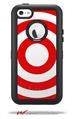 Bullseye Red and White - Decal Style Vinyl Skin fits Otterbox Defender iPhone 5C Case (CASE SOLD SEPARATELY)