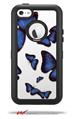 Butterflies Blue - Decal Style Vinyl Skin fits Otterbox Defender iPhone 5C Case (CASE SOLD SEPARATELY)
