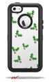 Christmas Holly Leaves on White - Decal Style Vinyl Skin fits Otterbox Defender iPhone 5C Case (CASE SOLD SEPARATELY)