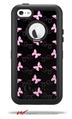 Pastel Butterflies Pink on Black - Decal Style Vinyl Skin fits Otterbox Defender iPhone 5C Case (CASE SOLD SEPARATELY)