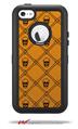 Halloween Skull and Bones - Decal Style Vinyl Skin fits Otterbox Defender iPhone 5C Case (CASE SOLD SEPARATELY)