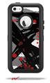 Abstract 02 Red - Decal Style Vinyl Skin fits Otterbox Defender iPhone 5C Case (CASE SOLD SEPARATELY)