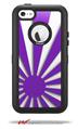 Rising Sun Japanese Flag Purple - Decal Style Vinyl Skin fits Otterbox Defender iPhone 5C Case (CASE SOLD SEPARATELY)