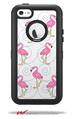 Flamingos on White - Decal Style Vinyl Skin fits Otterbox Defender iPhone 5C Case (CASE SOLD SEPARATELY)