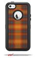 Plaid Pumpkin Orange - Decal Style Vinyl Skin fits Otterbox Defender iPhone 5C Case (CASE SOLD SEPARATELY)