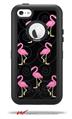 Flamingos on Black - Decal Style Vinyl Skin fits Otterbox Defender iPhone 5C Case (CASE SOLD SEPARATELY)