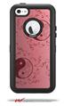 Feminine Yin Yang Red - Decal Style Vinyl Skin fits Otterbox Defender iPhone 5C Case (CASE SOLD SEPARATELY)