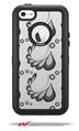Petals Gray - Decal Style Vinyl Skin fits Otterbox Defender iPhone 5C Case (CASE SOLD SEPARATELY)