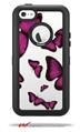 Butterflies Purple - Decal Style Vinyl Skin fits Otterbox Defender iPhone 5C Case (CASE SOLD SEPARATELY)