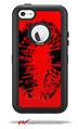 Big Kiss Black on Red - Decal Style Vinyl Skin fits Otterbox Defender iPhone 5C Case (CASE SOLD SEPARATELY)