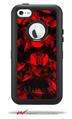 Skulls Confetti Red - Decal Style Vinyl Skin fits Otterbox Defender iPhone 5C Case (CASE SOLD SEPARATELY)