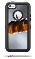 Ripped Metal Fire - Decal Style Vinyl Skin fits Otterbox Defender iPhone 5C Case (CASE SOLD SEPARATELY)