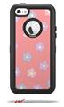 Pastel Flowers on Pink - Decal Style Vinyl Skin fits Otterbox Defender iPhone 5C Case (CASE SOLD SEPARATELY)