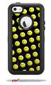 Smileys on Black - Decal Style Vinyl Skin fits Otterbox Defender iPhone 5C Case (CASE SOLD SEPARATELY)