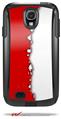 Ripped Colors Red White - Decal Style Vinyl Skin fits Otterbox Commuter Case for Samsung Galaxy S4 (CASE SOLD SEPARATELY)