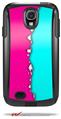 Ripped Colors Hot Pink Neon Teal - Decal Style Vinyl Skin fits Otterbox Commuter Case for Samsung Galaxy S4 (CASE SOLD SEPARATELY)