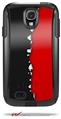 Ripped Colors Black Red - Decal Style Vinyl Skin fits Otterbox Commuter Case for Samsung Galaxy S4 (CASE SOLD SEPARATELY)