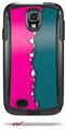 Ripped Colors Hot Pink Seafoam Green - Decal Style Vinyl Skin fits Otterbox Commuter Case for Samsung Galaxy S4 (CASE SOLD SEPARATELY)